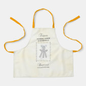 三つ子バプテスマの黄色三十字星パーソナライズされた エプロン (正面)