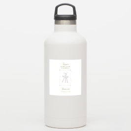 三つ子バプテスマの黄色三十字星パーソナライズされた シール