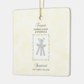 三つ子バプテスマの黄色三十字星パーソナライズされた セラミックオーナメント (左)