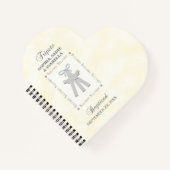 三つ子バプテスマの黄色三十字星パーソナライズされた ノートブック (正面)