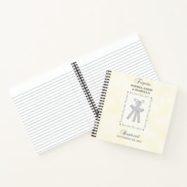 三つ子バプテスマの黄色三十字星パーソナライズされた ノートブック