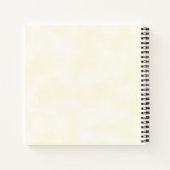 三つ子バプテスマの黄色三十字星パーソナライズされた ノートブック (裏面)