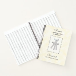 三つ子バプテスマの黄色三十字星パーソナライズされた ノートブック