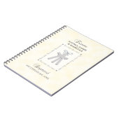 三つ子バプテスマの黄色三十字星パーソナライズされた ノートブック (左側)