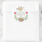 三つ子ベビーシャワー差出人住所 ラウンドシール (バッグ)