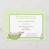 三つ子ベビーシャワー招待状 招待状 (正面/裏面)