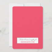 三つ子ママバードベビー飛んでいるシャワー 招待状 (裏面)