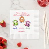 三つ子誕生祝い 縁ありランチョンナプキン (インサイチュ)