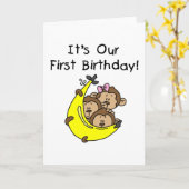 三つ子1st - 2人の少年、1人の少女 カード (黄色い花)