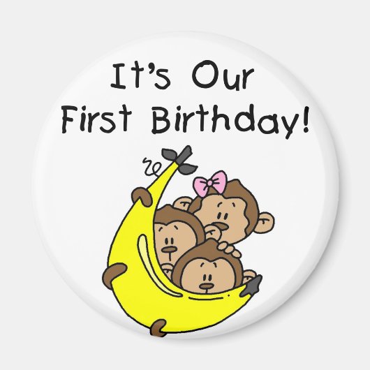 三つ子1st - 2人の少年、1人の少女 マグネット (正面)