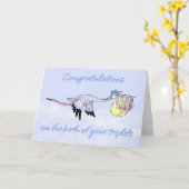 三つ子，三つ子の誕生おめでとう – Three カード (黄色い花)