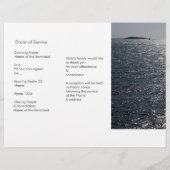 三つ折りの海景追悼式プログラムのフライヤー (裏面)