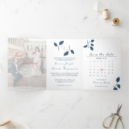 三つ折り結婚式招待状 三つ折り招待状