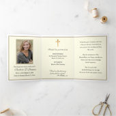 三つ折グアダルーペバラカトリック葬儀メモリアル 三つ折りカード (内部)