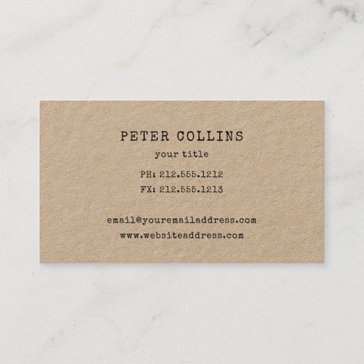 三つ星の国が田舎のクラフトをする 名刺 (裏面)