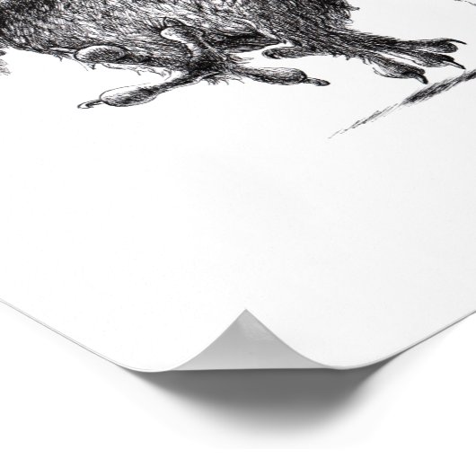 三つ熱狂するのフクロウ – コルジャス – 白い雪フクロウ ポスター (角)