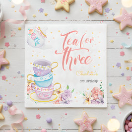 三つ目の誕生日のお茶 スタンダードランチョンナプキン