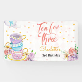 三つ目の誕生日のお茶 横断幕