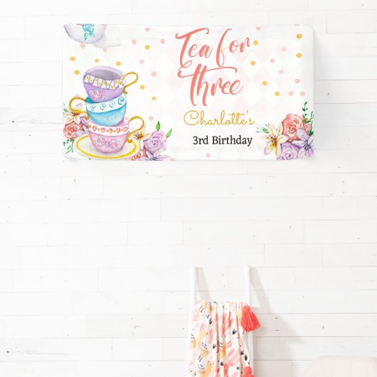 三つ目の誕生日のお茶 横断幕 (インサイチュ)
