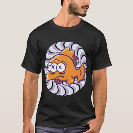 三つ目の魚の動くオブジェ Tシャツ (正面)