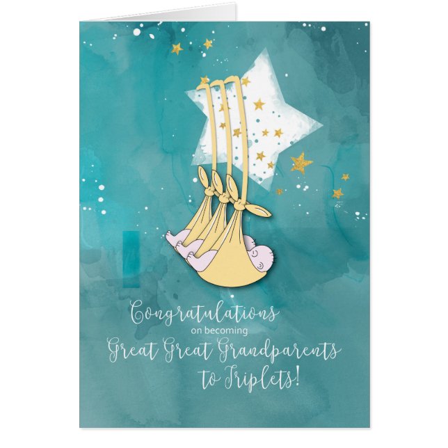 三つ素晴らし子への祖父母素晴らし、おめでとう (正面)