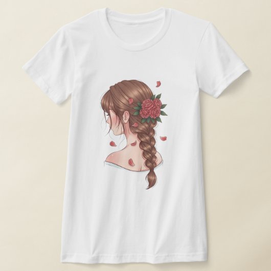 三つ編みの中でささやく Tシャツ (レイダウン)
