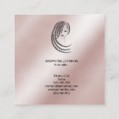 三つ編みヘアアフロアメリカン女性事業C スクエア名刺 (裏面)