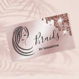 三つ編みヘアアフロアメリカン女性事業C 名刺