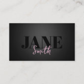 三つ編み髪ホットピンク 名刺 (正面)