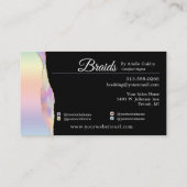 三つ編み髪結いスタイリストサロンレインボーフォト 名刺 (裏面)