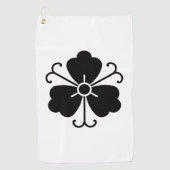 三つ蔓藤の花 ゴルフタオル (正面)