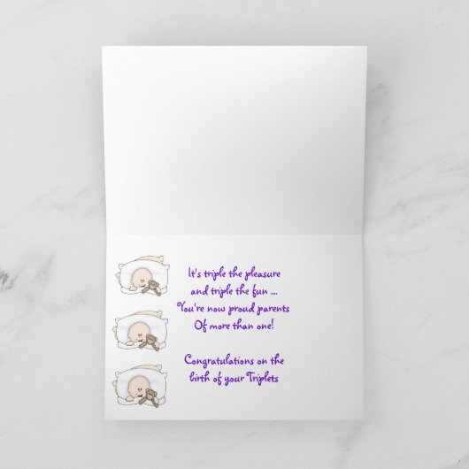 三つ誕生 カード (内部)