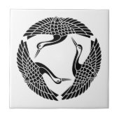 三つ鶴の輪 タイル (正面)