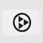 三はかりで測円 ゴルフタオル (横)