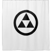 三はかりで測円 シャワーカーテン (正面)