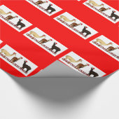 三アルパカサンタ ラッピングペーパー (角)