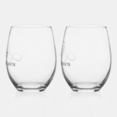 三エレガント人 ステムなしワイングラス (左)