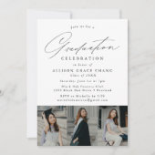 三エレガント写真卒業会 招待状 (正面)