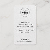 三エレガント編ウェーブヘアサロングレークラフト紙 名刺 (裏面)