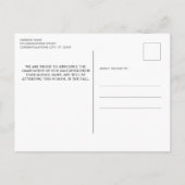 三カジュアル写真版ドードル卒業 案内ポストカード (裏面)