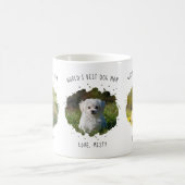 三カスタムつのペットフォトワールド最高のドグ・ママ コーヒーマグカップ (中央)