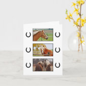 三カスタム馬サンキューカード カード (黄色い花)