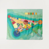 三カラフル角形(Triangles by Wassyly Kandinsky) タペストリー (正面(横))