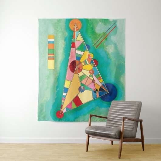 三カラフル角形(Triangles by Wassyly Kandinsky) タペストリー (インサイチュ)
