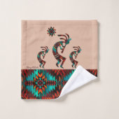 三ココペリ遊の笛 バスタオルセット (ウォッシュタオル)