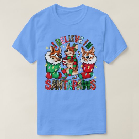 三コルギ靴下クリスマスサンタクリスマス Tシャツ (デザイン正面)