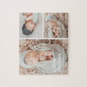 三シンプル枚の写真のパーソナライズされたパズル ジグソーパズル (縦)