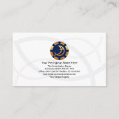 三シンプル灰色魚魚キリスト教省 名刺 (裏面)