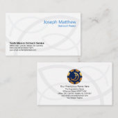 三シンプル灰色魚魚キリスト教省 名刺 (正面/裏面)