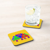 三トライアスロンの姿のデザイン コースター (右側)